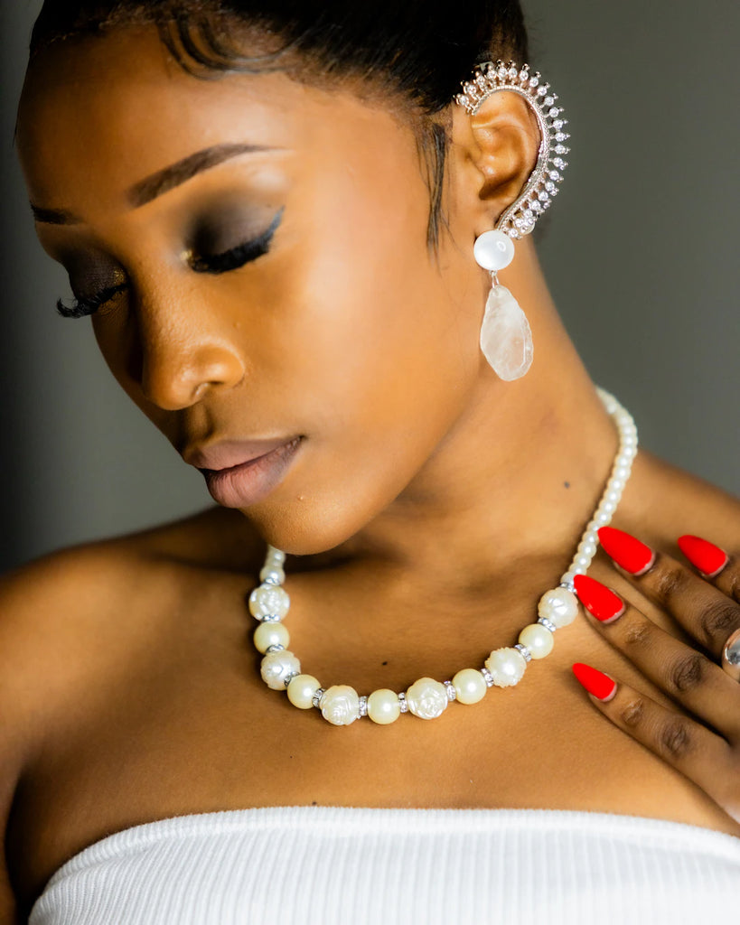 Elegant Cultured Pearl Necklaces with Distinct Gemstone Touches