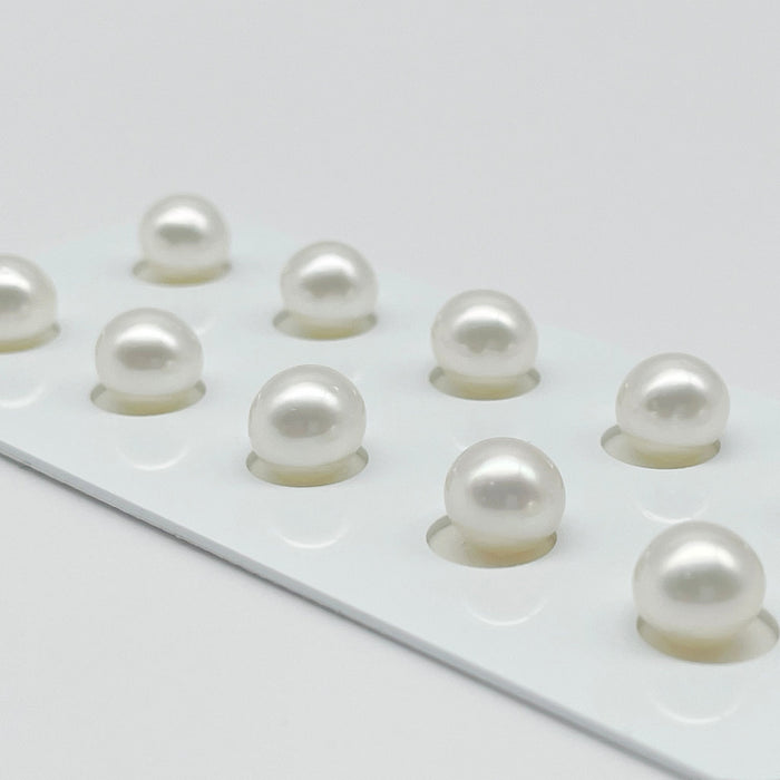 South Sea pearl Loose 9mm white button — The South Sea Pearl