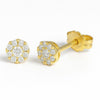 18K Gold Natural Diamond Stud Earrings – Timeless Brilliance and Refined Elegance - MIMUKA