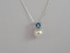 South Sea Pearl, Precious Stone  London Blue Topaz, 18K White Gold |  The South Sea Pearl |  The South Sea Pearl