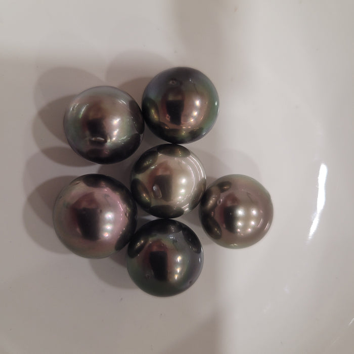 Tahiti Loose Pearls 13 mm Dark Copper Color and Very High Luster