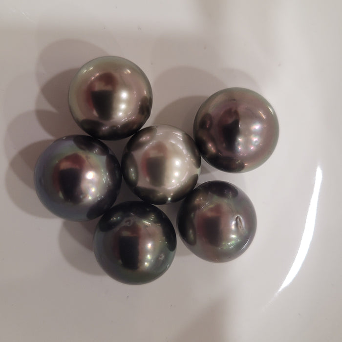Tahiti Loose Pearls 13 mm Dark Copper Color and Very High Luster