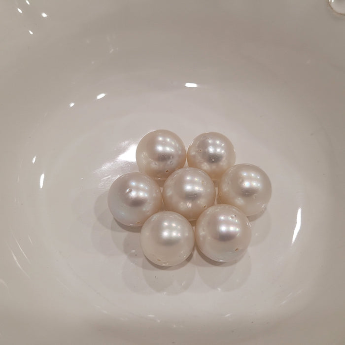 South Sea Pearls 14 mm Round Light Silver Color High Luster