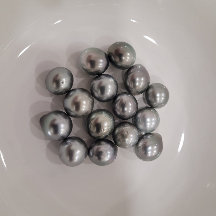 Tahiti Pearls 10-11 mm Drop/Oval Shape Dark Silver Color, High Luster