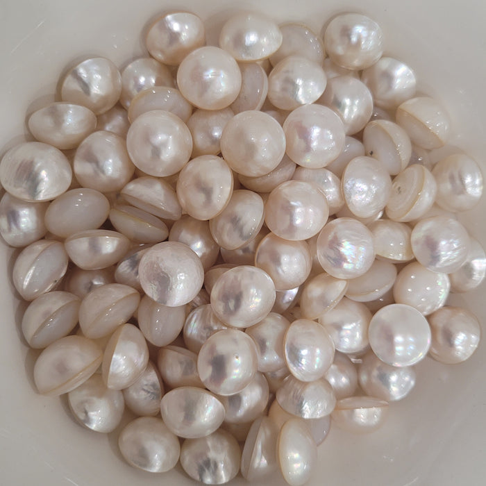 Australian South Sea Mabe Pearls 13-13.5 mm White Round