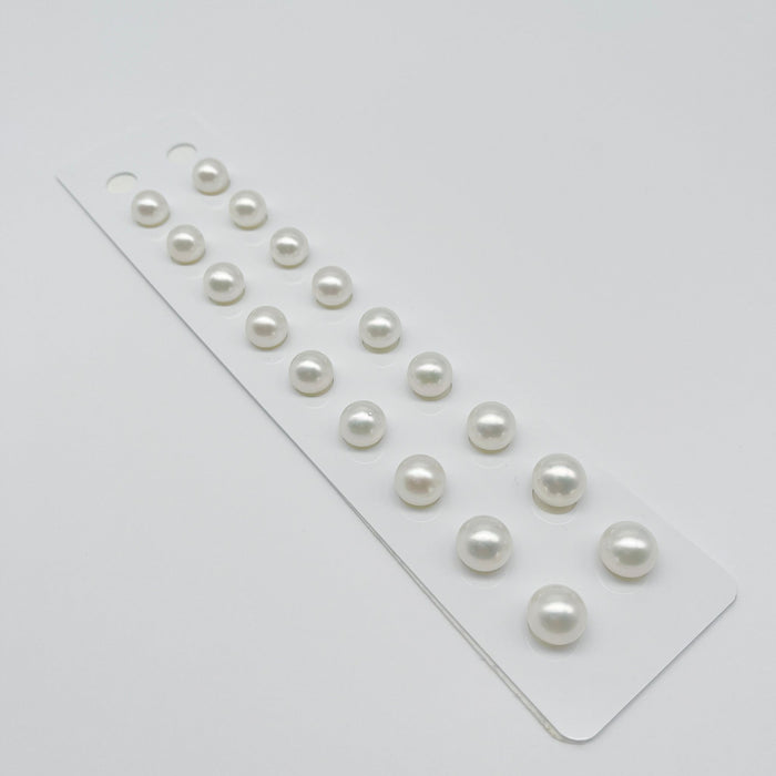White South Sea Pearls Pair 11 mm Button Shape Grade 1