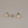 Akoya Cultured Pearl 8-8.5 mm AAA Yellow Gold 9K and Emeralds Precious Stones | The South Sea Pearl |  The South Sea Pearl