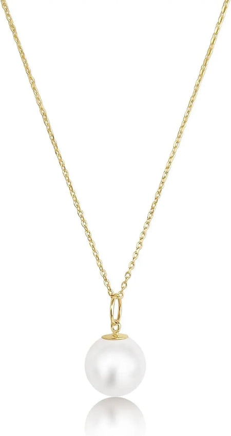 Akoya Cultured Pearl 8-8.5 mm Round 18K Gold Pendant | The South Sea Pearl |  The South Sea Pearl