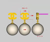 Akoya Cultured Pearl Earrings in Silver 925 Gold Plated |  The South Sea Pearl |  The South Sea Pearl