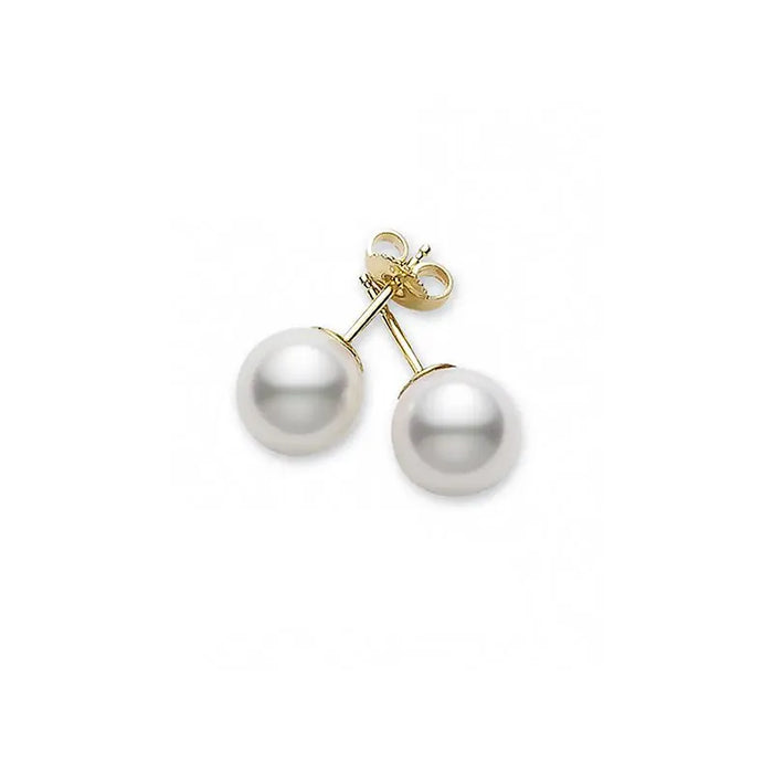 Akoya Pearl Earrings in 925 Sterling Silver - Sizes range from 7 to 9mm | The South Sea Pearl |  The South Sea Pearl