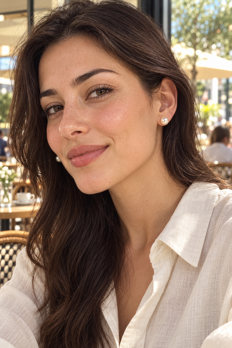 Akoya-parel oorbellen in sterling 925 zilver — maten 7–9 mm