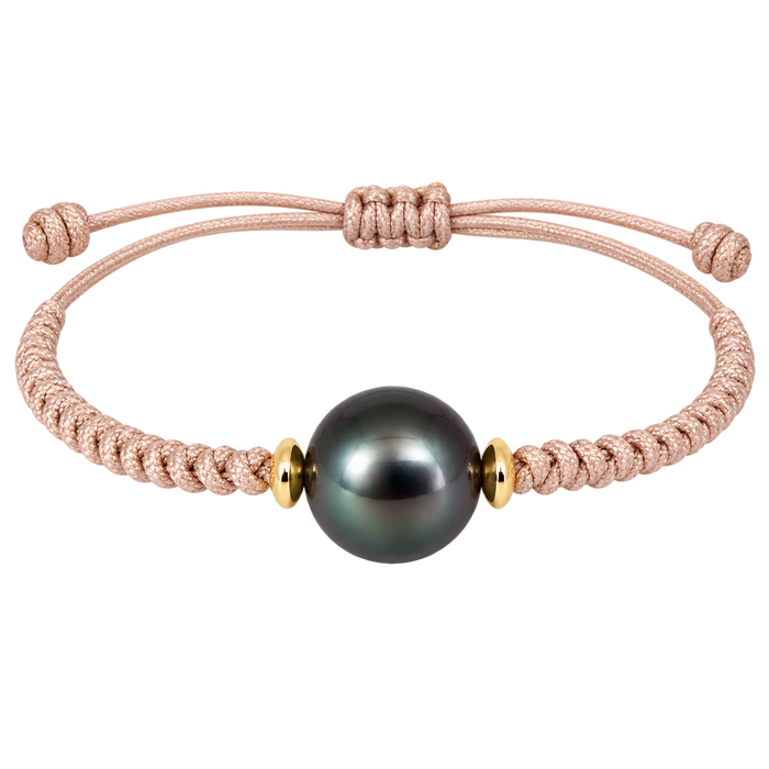 Tahitiparel, 11 mm, gouden kleur, in 18-karaats goud
