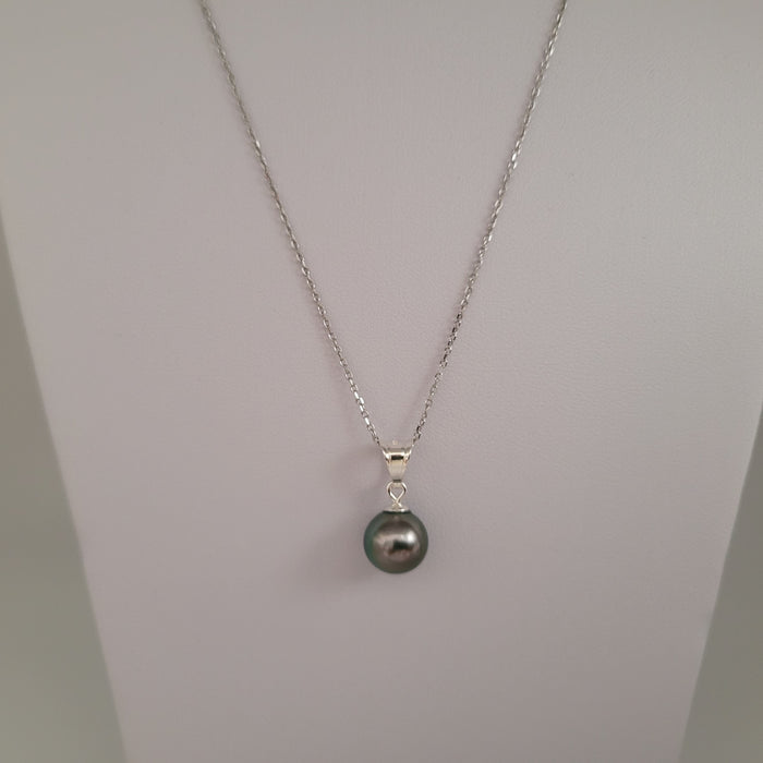Tahiti Pearl 9-10 mm Pendant in Silver 925