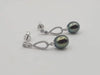 Cultured Pearl Tear-Drop 8 mm Black Color AAA 925 Silver Earrings | The South Sea Pearl |  The South Sea Pearl