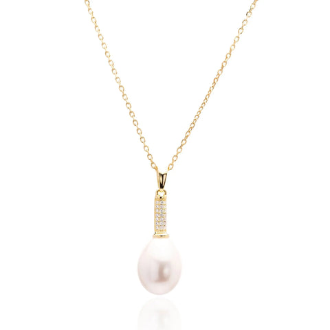 Freshwater cultured pearl pendant 9-10mm drop in .925 sterling silver (Pinctada maxima) — The South Sea Pearl