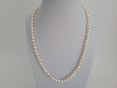 Cultured Pearls Necklace 6.5-7  mm AAA White Color | The South Sea Pearl |  The South Sea Pearl
