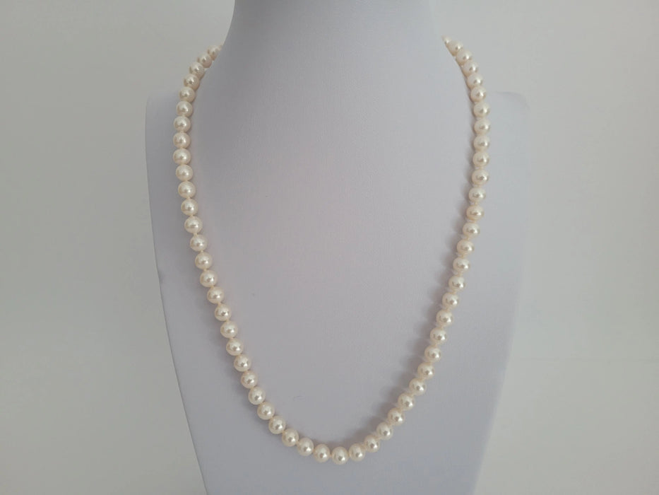 Cultured Pearls Necklace 6.5-7  mm AAA White Color | The South Sea Pearl |  The South Sea Pearl