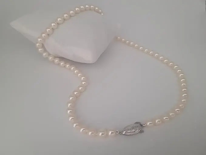 Cultured Pearls Necklace 6.5-7  mm AAA White Color | The South Sea Pearl |  The South Sea Pearl