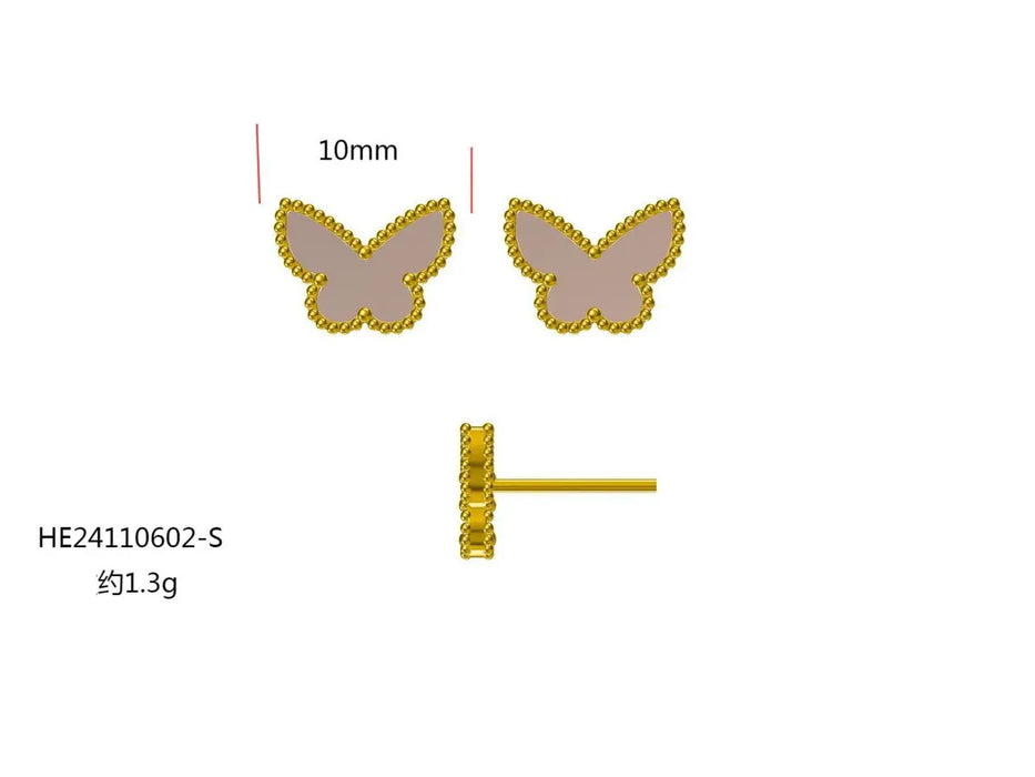 Earrings of Mother of Pearl and Silver 925 Rose Gold Plated | The South Sea Pearl |  The South Sea Pearl