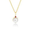 Gold Pendant 18K Mabe and Ruby |  The South Sea Pearl |  The South Sea Pearl