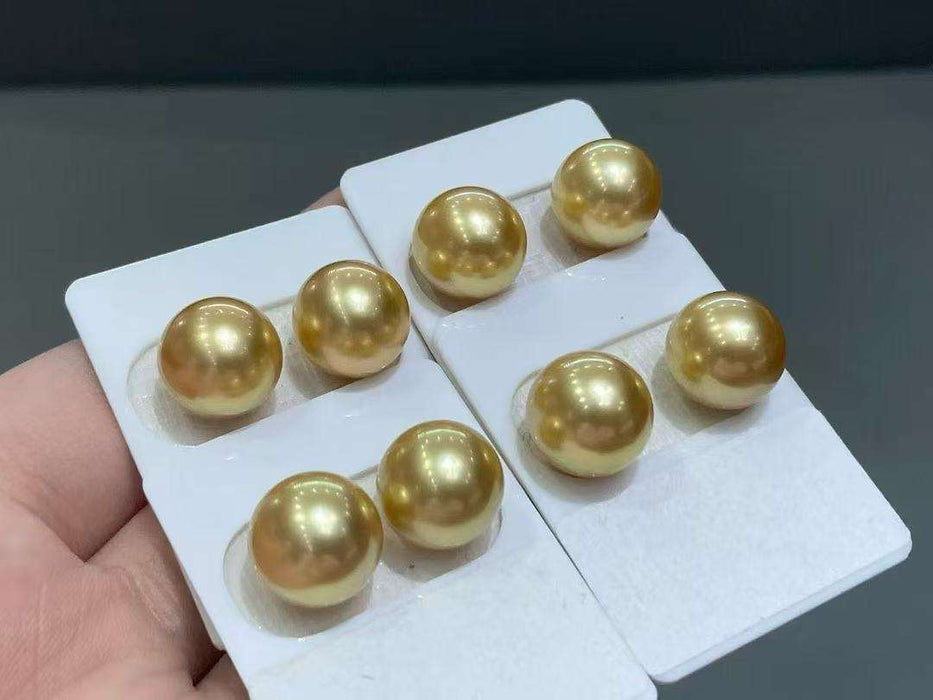 Golden South Sea Pearls 11-12 mm Round