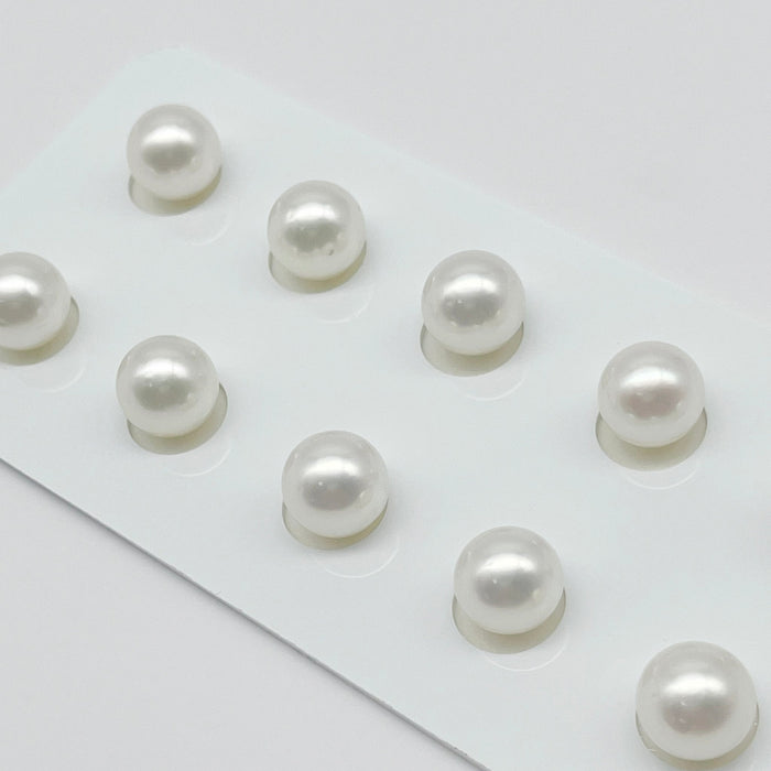 White South Sea Pearls Paris 9 mm Semi-Round Shape