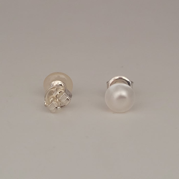 Stud Earrings Cultured Pearls Australian Mabe 8-9 mm Silver 925