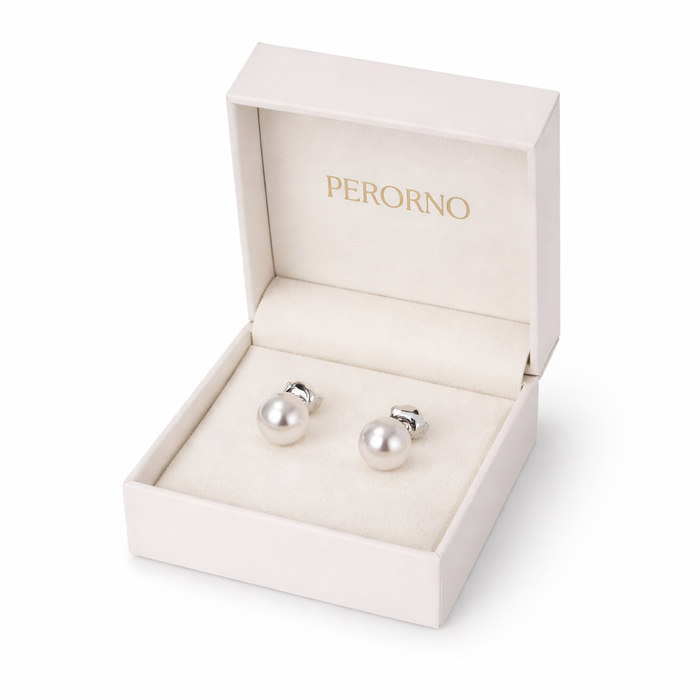 Stud Earrings Cultured Pearls Australian Mabe 8-9 mm Silver 925