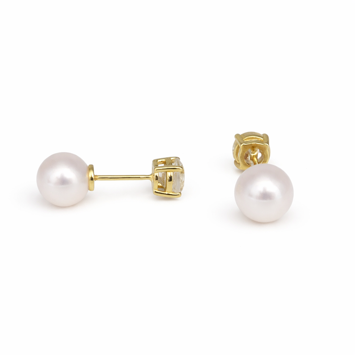 Versatile Elegante Two looks, one timeless peair - Cultured Pearls earrings stud