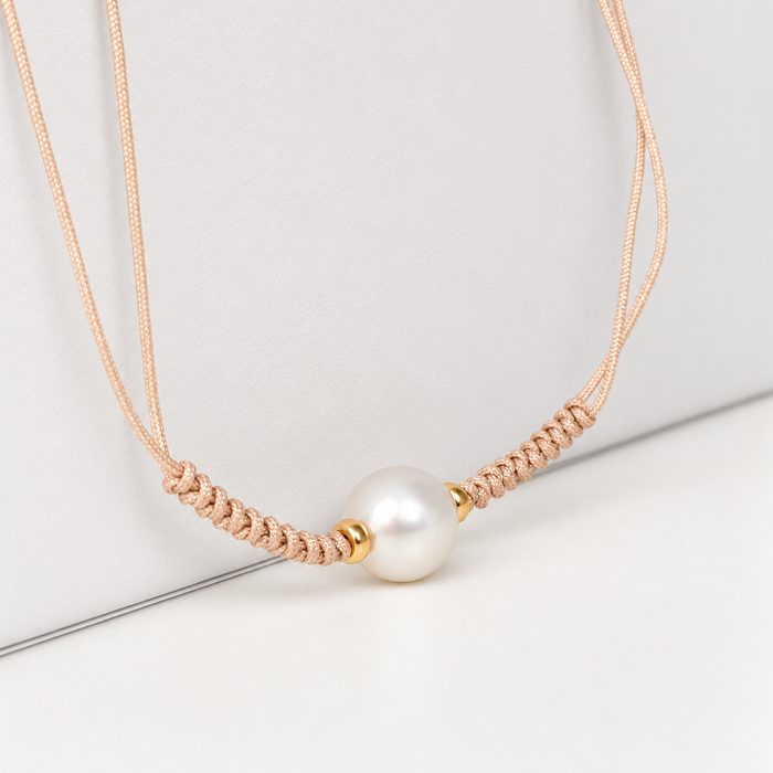 Australian South Sea Pearl 11 mm White Round Excellent Luster 18K Yellow Gold