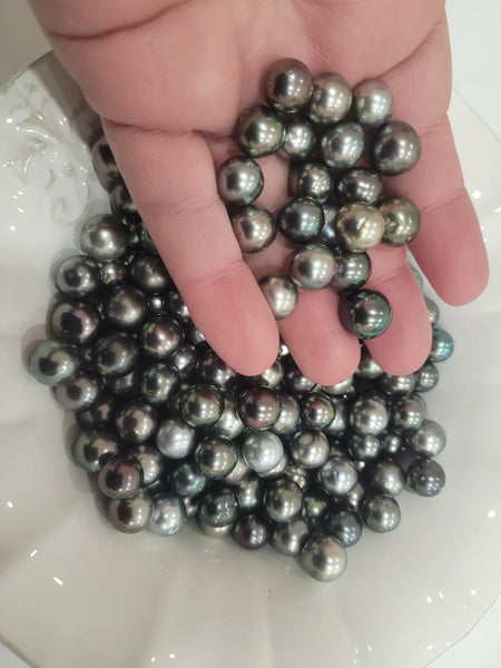 Tahiti Loose Pearls Natural Multi-Color AA+ 10-11 mm Very High Luster | The South Sea Pearl |  The South Sea Pearl