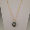 Tahiti Pearl Tear-Drop 17 x 15 mm Dark Color Pendant Necklace | The South Sea Pearl |  The South Sea Pearl