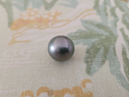 Tahiti Pearl of large size 17 mm dark color semi-round shape | The South Sea Pearl |  The South Sea Pearl