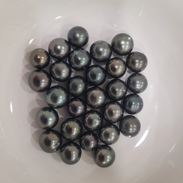Tahiti Pearls 10-11  mm Dark Color Semi-Round Very High Luster |  The South Sea Pearl |  The South Sea Pearl