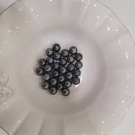 Tahiti Pearls 10-11  mm Dark Color Semi-Round Very High Luster |  The South Sea Pearl |  The South Sea Pearl