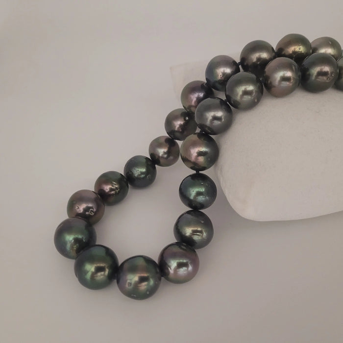 Tahiti Pearls 11-13 mm Round Very High Luster 18K Gold Clasp | The South Sea Pearl |  The South Sea Pearl