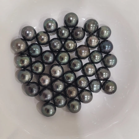 Tahiti Pearls 12-13 mm Dark Color, Very High Luster, Semi-Round |  The South Sea Pearl |  The South Sea Pearl