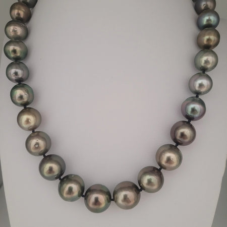 Tahiti Pearls 12-14 mm Round Very High Luster 18K Gold Clasp | The South Sea Pearl |  The South Sea Pearl