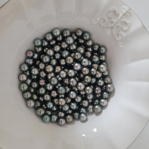 Loose dark Tahitian cultured pearls 9mm round (Pinctada margaritifera) — The South Sea Pearl