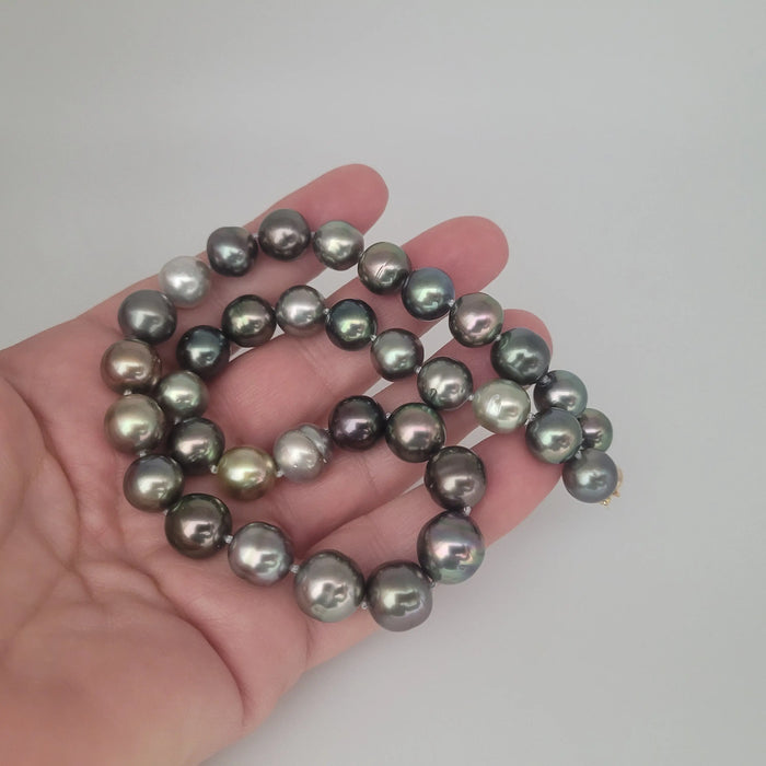 Tahiti Pearls Multicolor 10-11 mm High Luster 18K Gold Clasp | The South Sea Pearl |  The South Sea Pearl