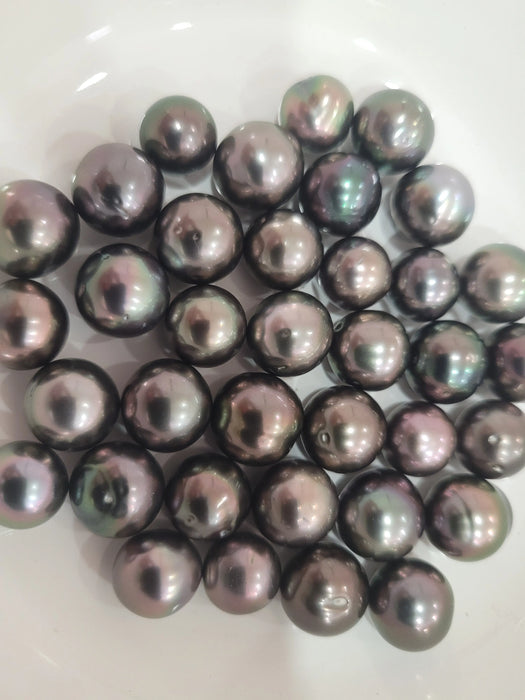 Tahiti Pearls Natural Aubergine Color 10-11 mm with very high Luster | The South Sea Pearl |  The South Sea Pearl