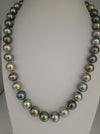Tahiti Pearls Natural Multicolor 10-11 mm Round, 18K Gold Clasp | The South Sea Pearl |  The South Sea Pearl