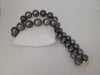 Tahiti Pearls Necklace 12-14 mm Round High Luster, dark color, 18K gold clasp | The South Sea Pearl |  The South Sea Pearl