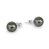 Tahitian Pearl Earrings in 925 Sterling Silver - Sizes from 9-11mm | The South Sea Pearl |  The South Sea Pearl