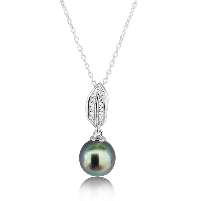 Tahiti Pearl Pendant 9-10 mm Round AAA High Luster