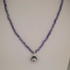 Tanzanite Precious Stones Necklace, Tahiti Pearl, Diamond, White Gold 18K |  The South Sea Pearl |  The South Sea Pearl