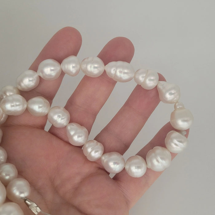 White South Sea Pearls 10-12 mm Baroque Shape Very High Luster | The South Sea Pearl |  The South Sea Pearl