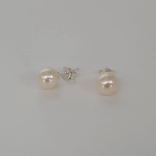 Akoya-parel oorbellen in sterling 925 zilver — maten 7–9 mm