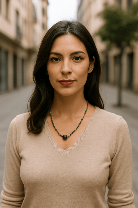 Collar de Piedras Preciosas, Rubí, Zafiro, Esmeralda, Amatista, 45 cm, Cierre Mosquetón, Ajustable - MIMUKA