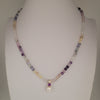 Collar Fluorita, Perla Cultivada, Amatista y Diamante, Oro 18K - MIMUKA
